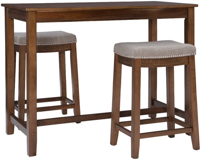Linon Claridge 3-Piece Rustic Counter Table Set-0