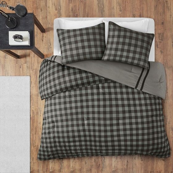 Olliix by Intelligent Design Oxford Grey Twin/Twin Extra Large Reversible Comforter Set-1