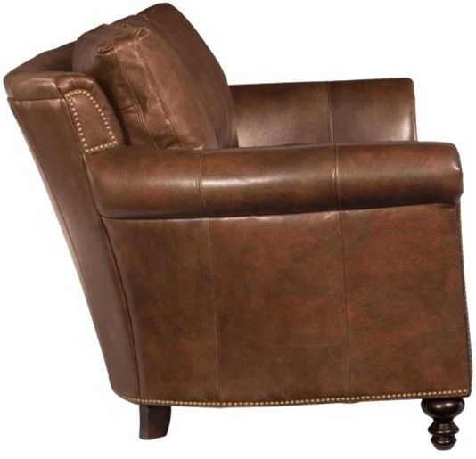 Bradington-Young Richardson Cognac 8-Way Tie Stationary Sofa-1