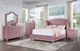 Furniture of America® Zohar Pink Queen Upholstered Panel Bed-1