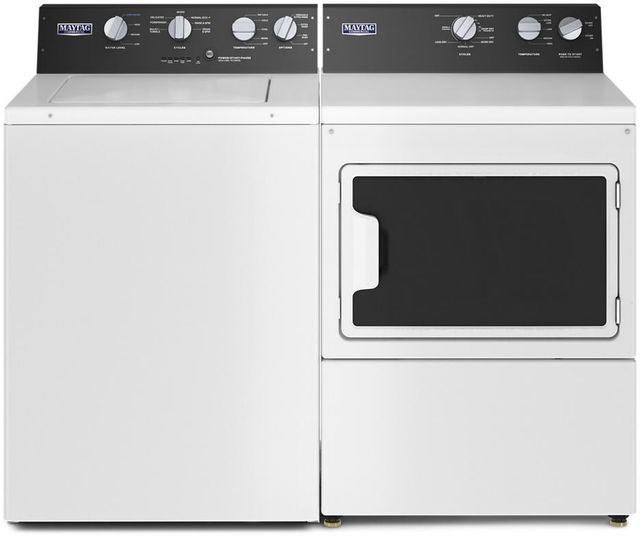 Maytag® White Top Load Washer & Gas Dryer Laundry Pair-0