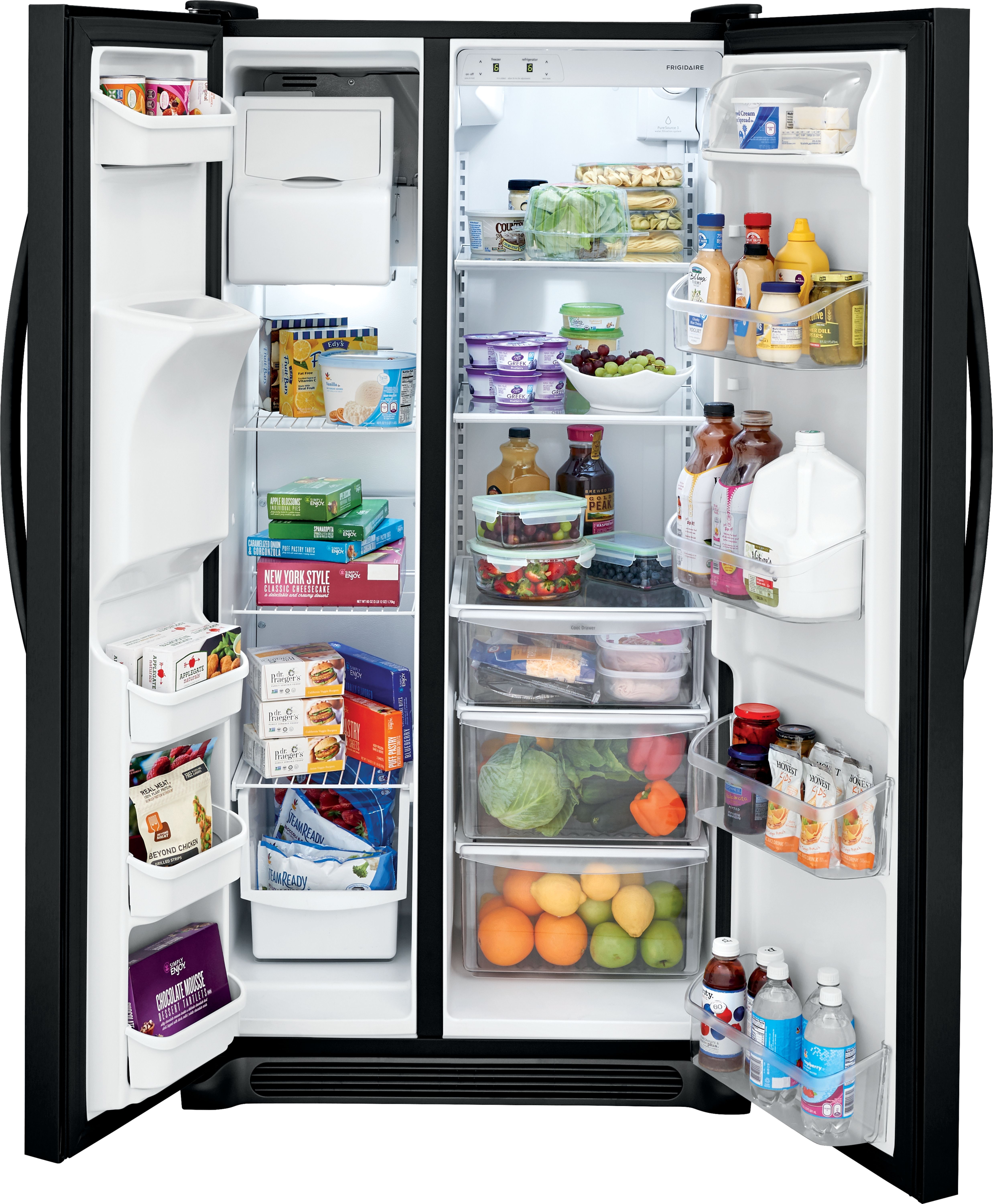 naページです！！ Frigidaire® 22 Cu. Ft. Ebony Black Standard Depth Side By