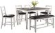 Elements International Martin 6-Piece White Counter Dining Set-0