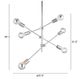 Zuo® Brixton Chrome Ceiling Lamp-5