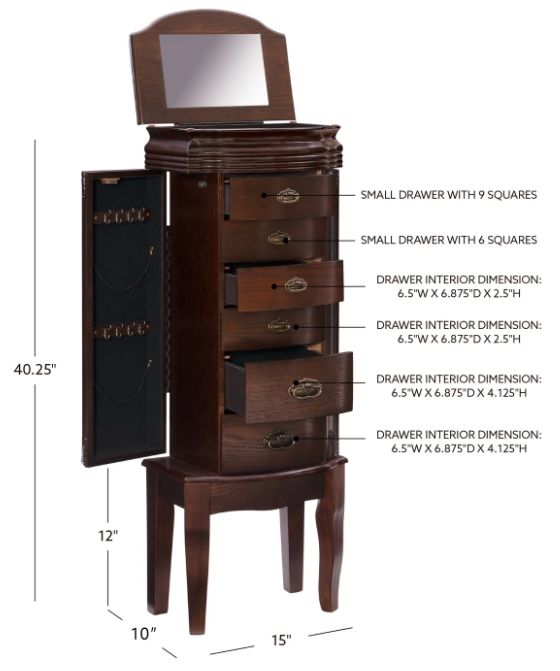Powell® Joelle Espresso Jewelry Armoire-2