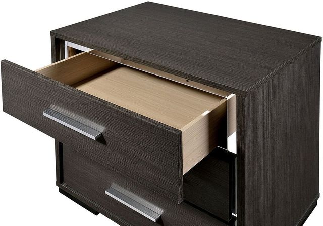 Furniture of America® Camryn Warm Gray Nightstand-2