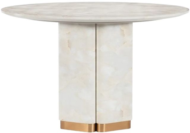 Hooker® Furniture Eleana Faux Onyx Round Dining Table with Sunlit Bronze Base-2