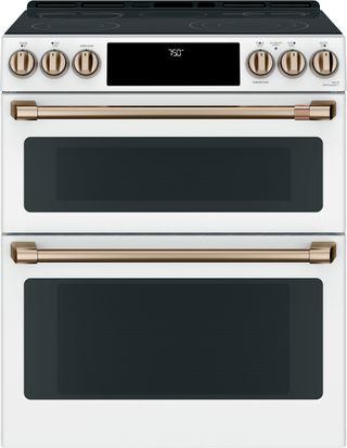 Café™ 30" Matte White Double Oven Slide-In Electric Range