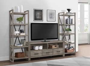 Mazin Furniture Bainbridge Gray TV Stand-3
