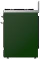 Ilve® Majestic III 30" Emerald Green Pro Style Dual Fuel Natural Gas Range with Solid Door and Chrome Trim-3