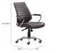 Zuo® Enterprise Espresso Low Back Office Chair-4