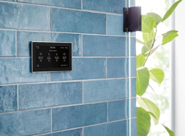Delta SteamScape™ Deluxe System Lumicoat® Black Stainless Unilateral Digital Steam Package-1