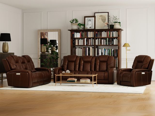 Symphony 3 Piece Leather Recliner-1