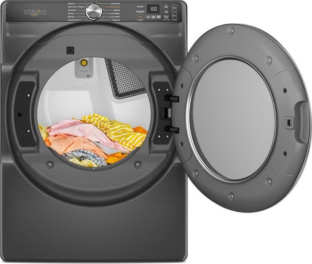 Whirlpool® 7.4 Cu. Ft. Volcano Black Front Load Gas Dryer-5