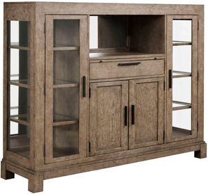 Front view of the American Drew® Skyline Bailey Oak Wine Cabinet