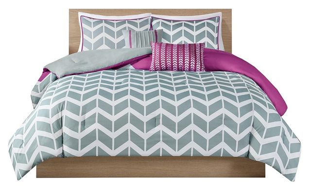 Olliix by Intelligent Design Nadia Purple Full/Queen XL Comforter Set-0