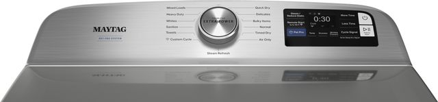 Maytag® Pet Pro 7.4 Cu. Ft. Classic Silver Front Load Electric Dryer-2