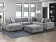 Homelegance® Raife 5-Piece Gray Left-Arm Facing Sleeper Sectional with Chaise and Ottoman-1