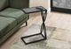 Monarch Specialties Inc. Grey Stone Look 25"H Accent Table with Black Metal Frame -2