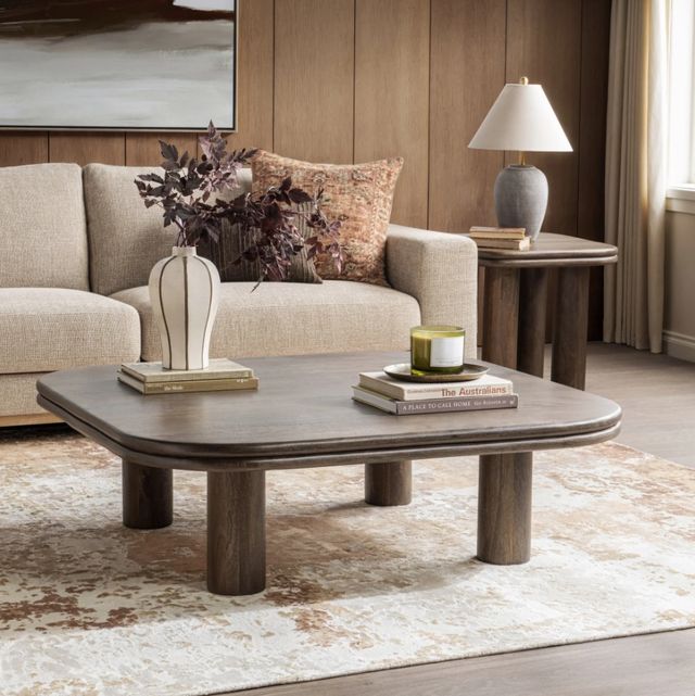 Classic Home Miranda Cocoa Brown Square Coffee Table-1