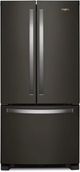 Whirlpool® 33" 22.1 Cu. Ft. Fingerprint Resistant Black Stainless Steel Freestanding French Door Refrigerator-0