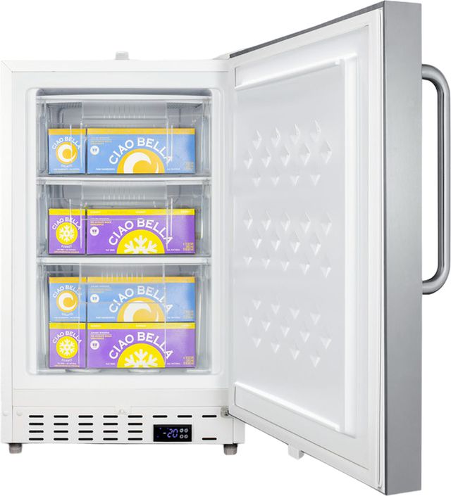 Summit® 2.47 Cu. Ft. Stainless Steel Built In Undercounter Freezer-2