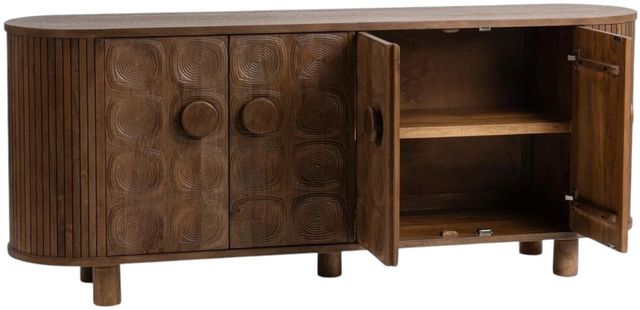 Classic Home Lyle Artisan Brown 4-Door Cabinet-2
