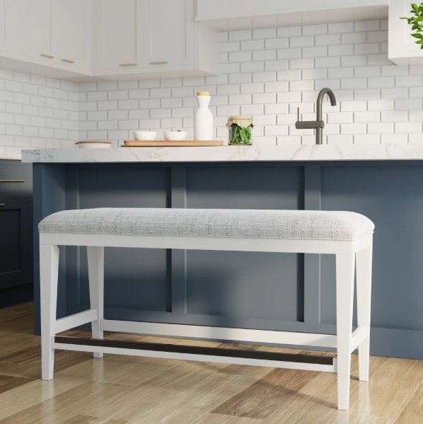 Parker House® Americana Modern Cotton Counter Height Upholstered Dining Bench-1