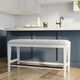 Parker House® Americana Modern Cotton Counter Height Upholstered Dining Bench-1
