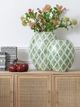 A & B Home Capiz Green/Tan Vase-4