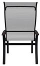 Telescope Casual Belle Isle Abalone/Black Aluminum/Fabric Outdoor Sling Supreme Arm Chair with Chestnut Rustic Polymer Arm Accent-3