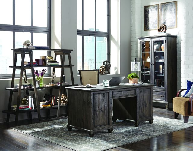 Magnussen Home® Sutton Place Weathered Charcoal Bookshelf-2