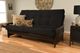 Kodiak Furniture Phoenix Suede Black/Espresso Queen Futon with Mattress-2