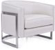 Decor-Rest® Furniture LTD 2781 White/Silver Accent Chair-0