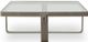 Century® Grand Tour Furniture Porter Glass Top Cocktail Table with Dove Grey Base-1