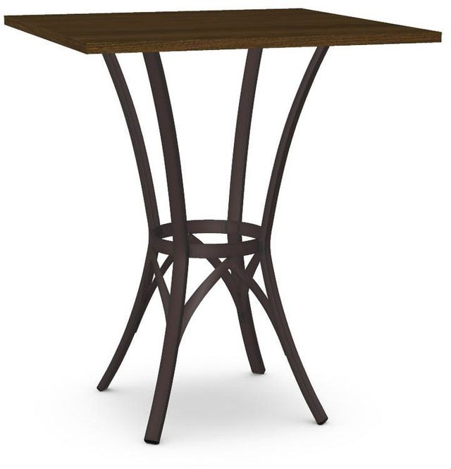 Amisco Customizable Kai Walnut Veneer Square Bar Table-0