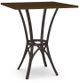 Amisco Customizable Kai Walnut Veneer Square Bar Table-0