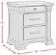 Elements International Kings Court Black Nightstand-3