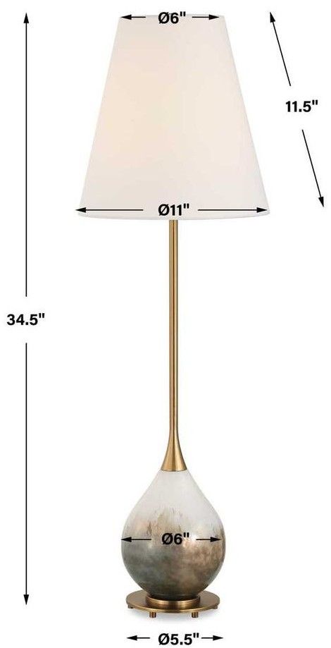 Uttermost® Cardoni Smoke Buffet Lamp-2