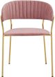 Armen Living Nara 2-Piece Pink Dining Chairs-2