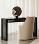 Caracole® Overlap Piano Black Vanity Table with LED and Whisper of Gold Accent-3