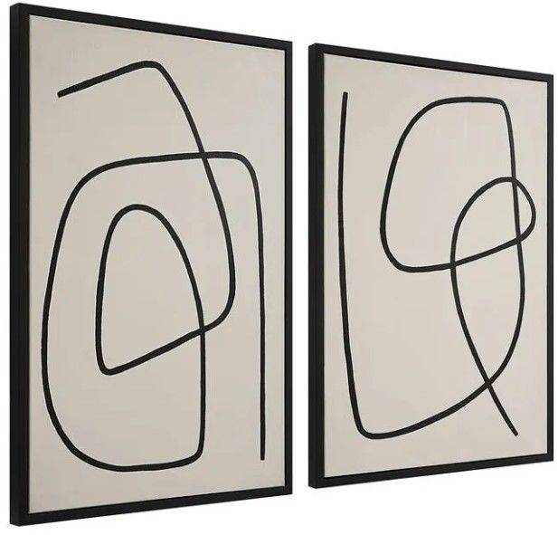 Renwil® Moreau 2-Piece Black Wall Art Set-1