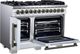 FORNO® Capriasca Series Alta Qualita 48" White Pro Style Dual Fuel Range-4