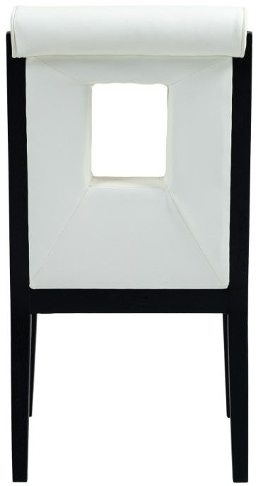 Meridian Furniture Gwendolyn Cream/Black Vegan Leather Dining Side Chair-3
