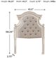 Signature Design by Ashley® Realyn Beige/Chipped White Twin Upholstered Panel Headboard-5