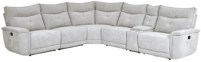 Homelegance® Tesoro 6-Piece Mist Gray 119" Modular Manual Reclining Sectional-1
