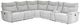 Homelegance® Tesoro 6-Piece Mist Gray 119" Modular Manual Reclining Sectional-1