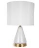 A & B Home White 13" Table Lamp-0