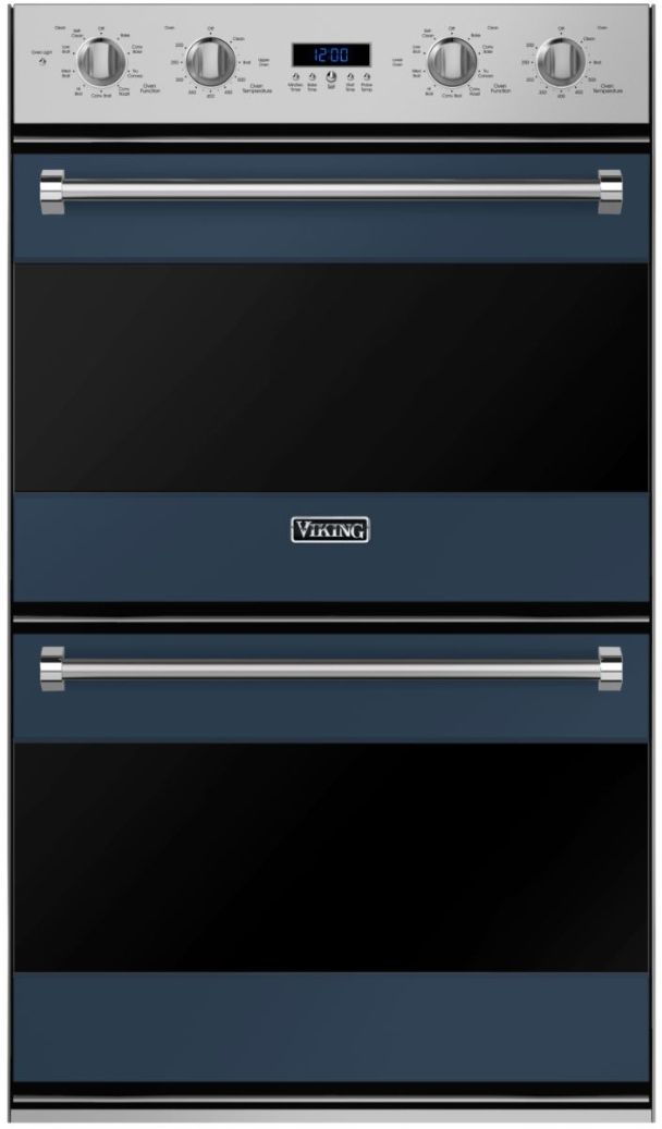 Viking® 3 Series 30" Slate Blue Double Electric Wall Oven-0