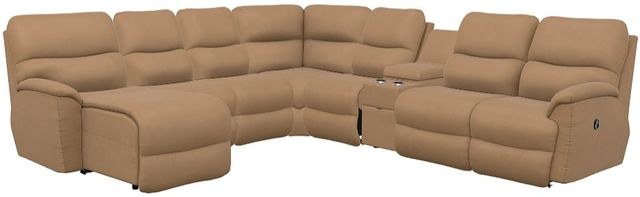 La-Z-Boy® Trouper 7-Piece Fawn Reclining Sectional-0